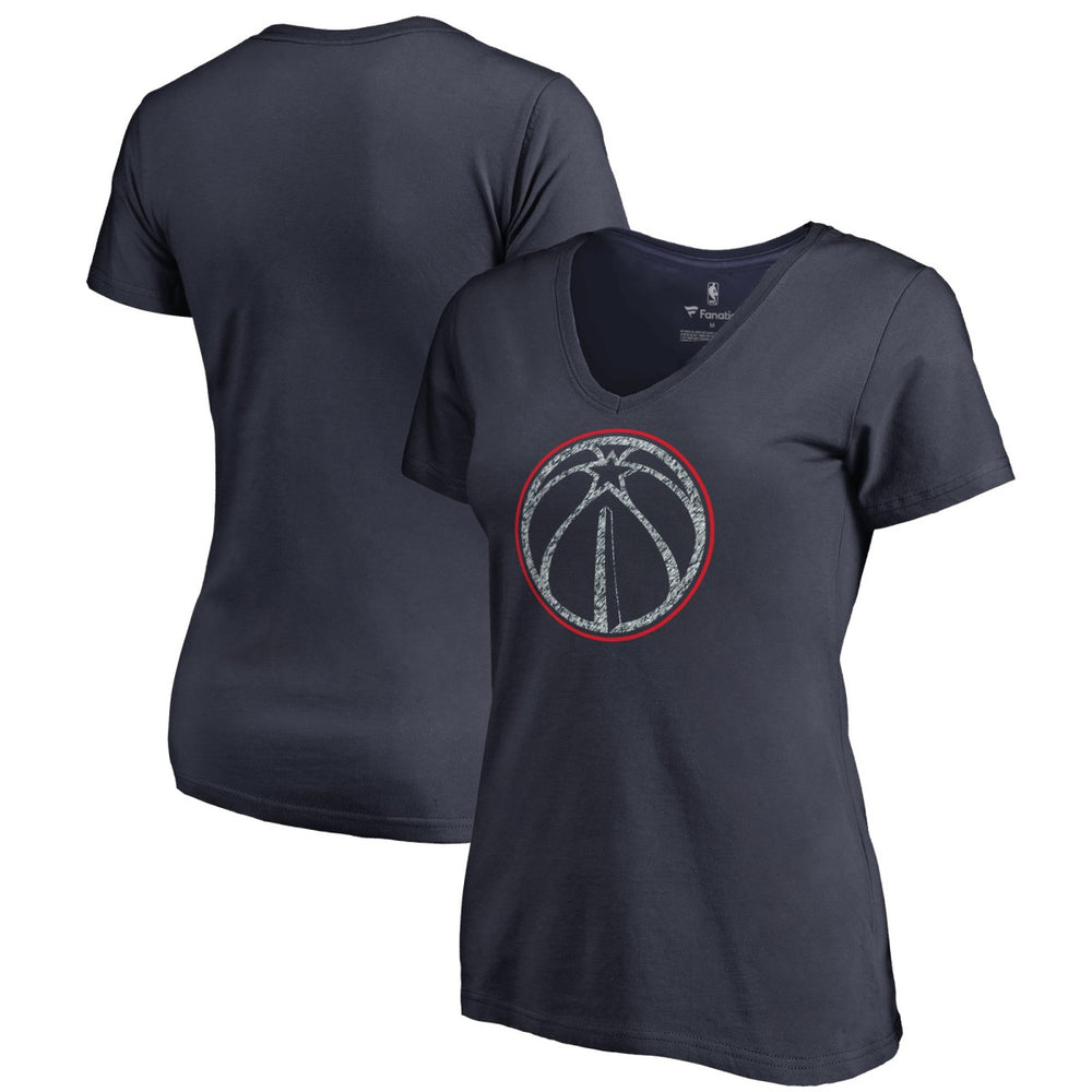 Washington Wizards Women's Static Logo V-Neck T-Shirt Navy