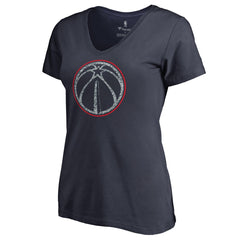 Washington Wizards Women's Static Logo V-Neck T-Shirt Navy