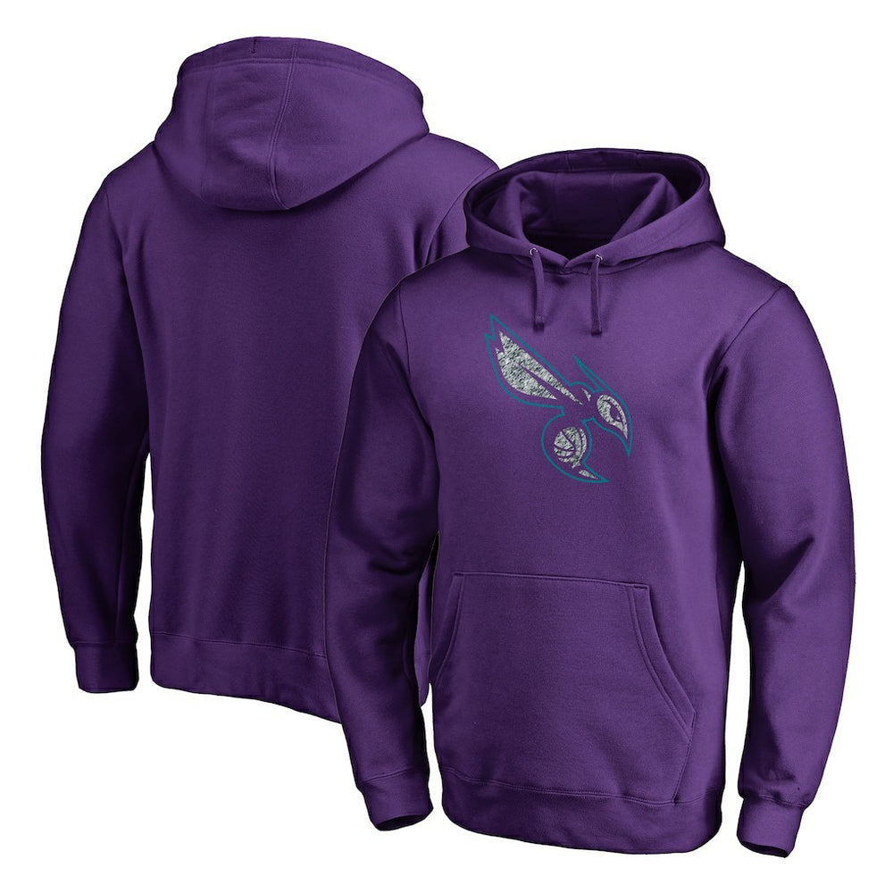 Charlotte Hornets Static Logo Pullover Hoodie Purple