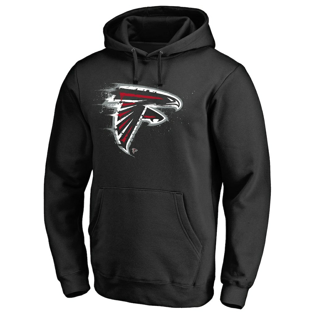 Atlanta Falcons Splatter Logo Pullover Hoodie - Black - NFL