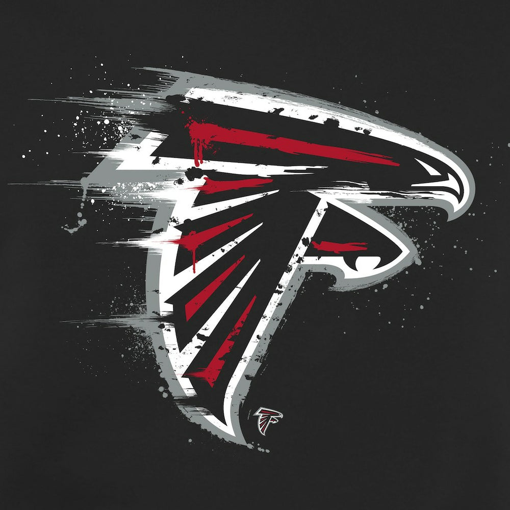 Atlanta Falcons Splatter Logo Pullover Hoodie - Black - NFL