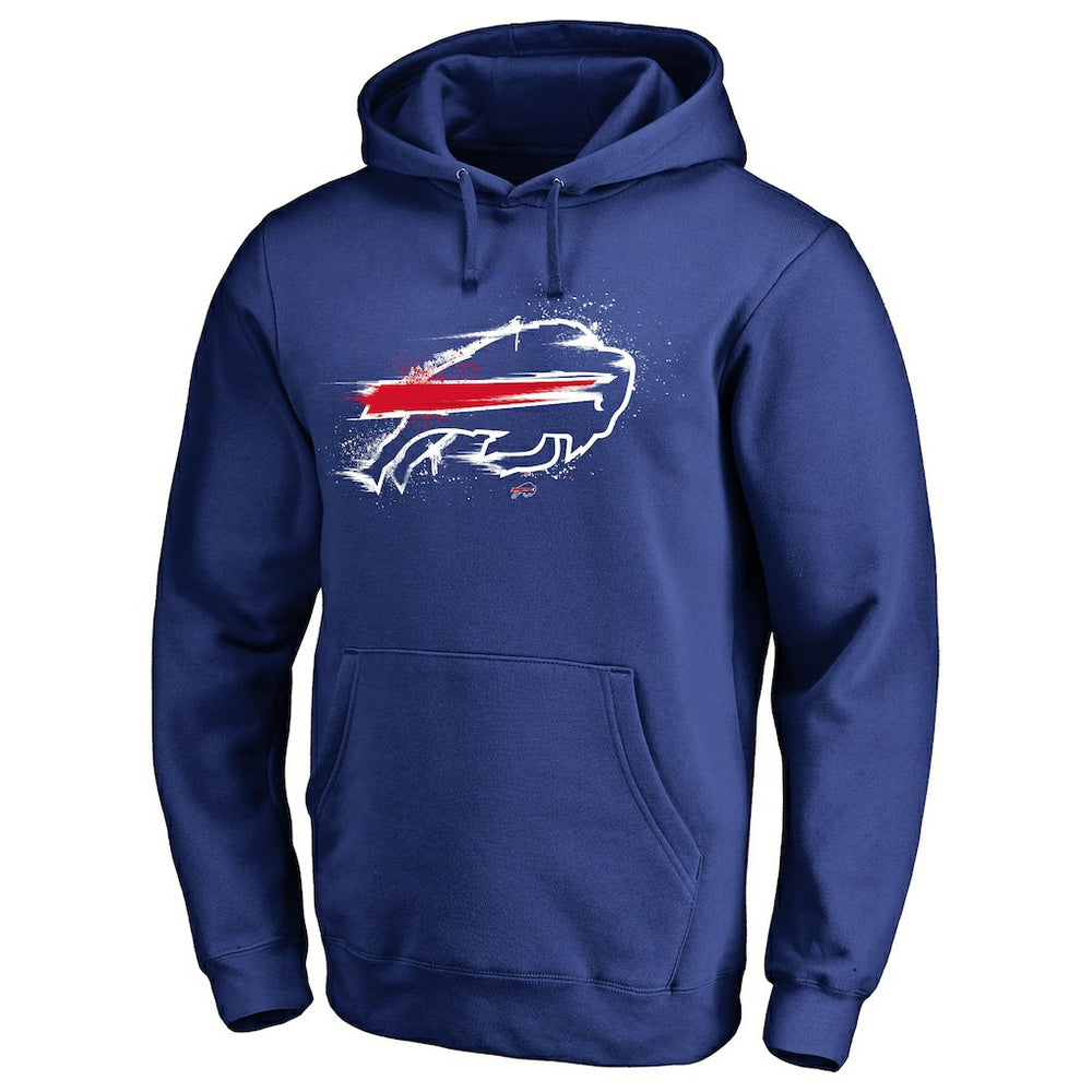 Buffalo Bills Splatter Logo Pullover Hoodie - Royal - NFL
