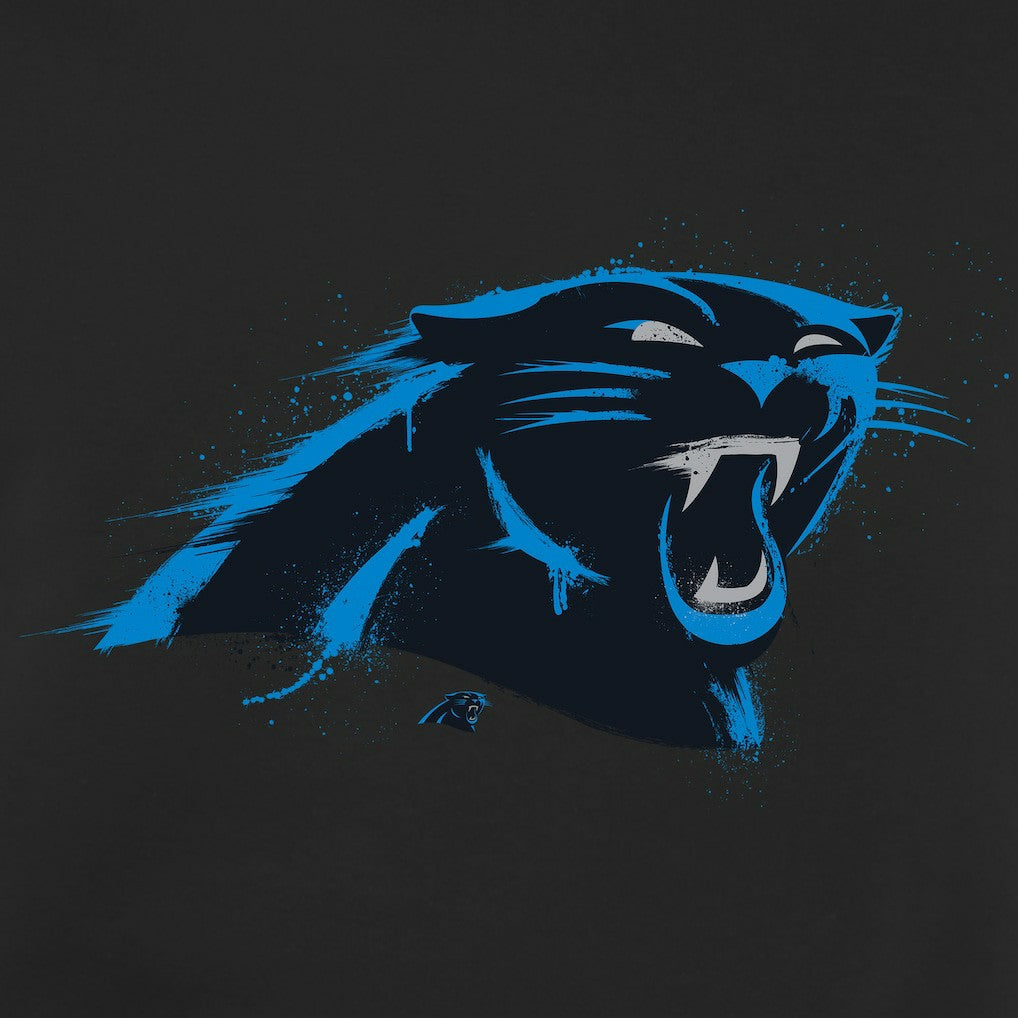 Carolina Panthers Splatter Logo Pullover Hoodie - Black - NFL