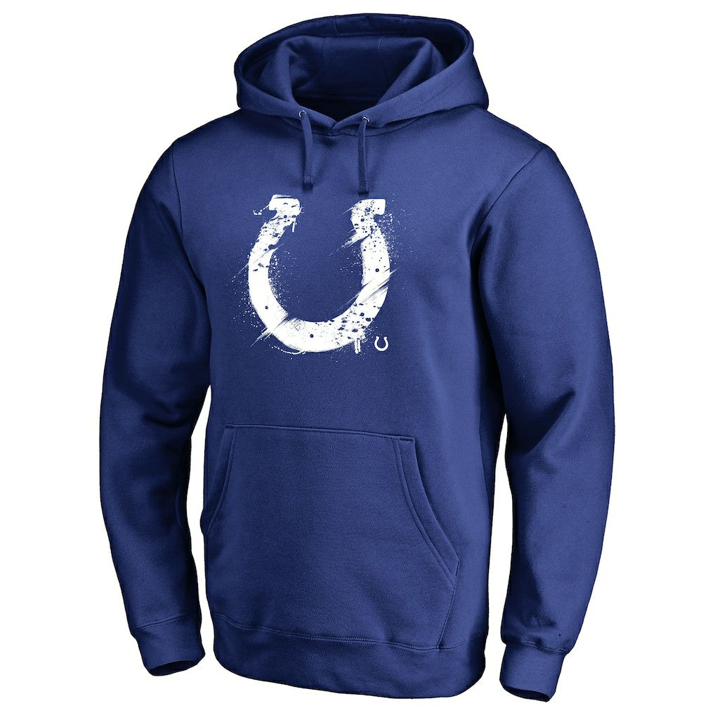 Indianapolis Colts Splatter Logo Pullover Hoodie - Royal - NFL