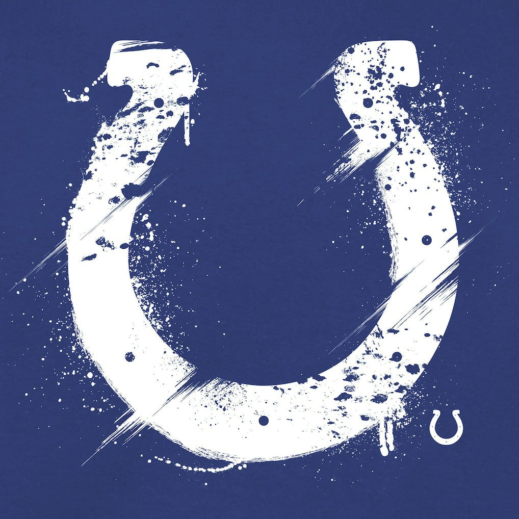 Indianapolis Colts Splatter Logo Pullover Hoodie - Royal - NFL
