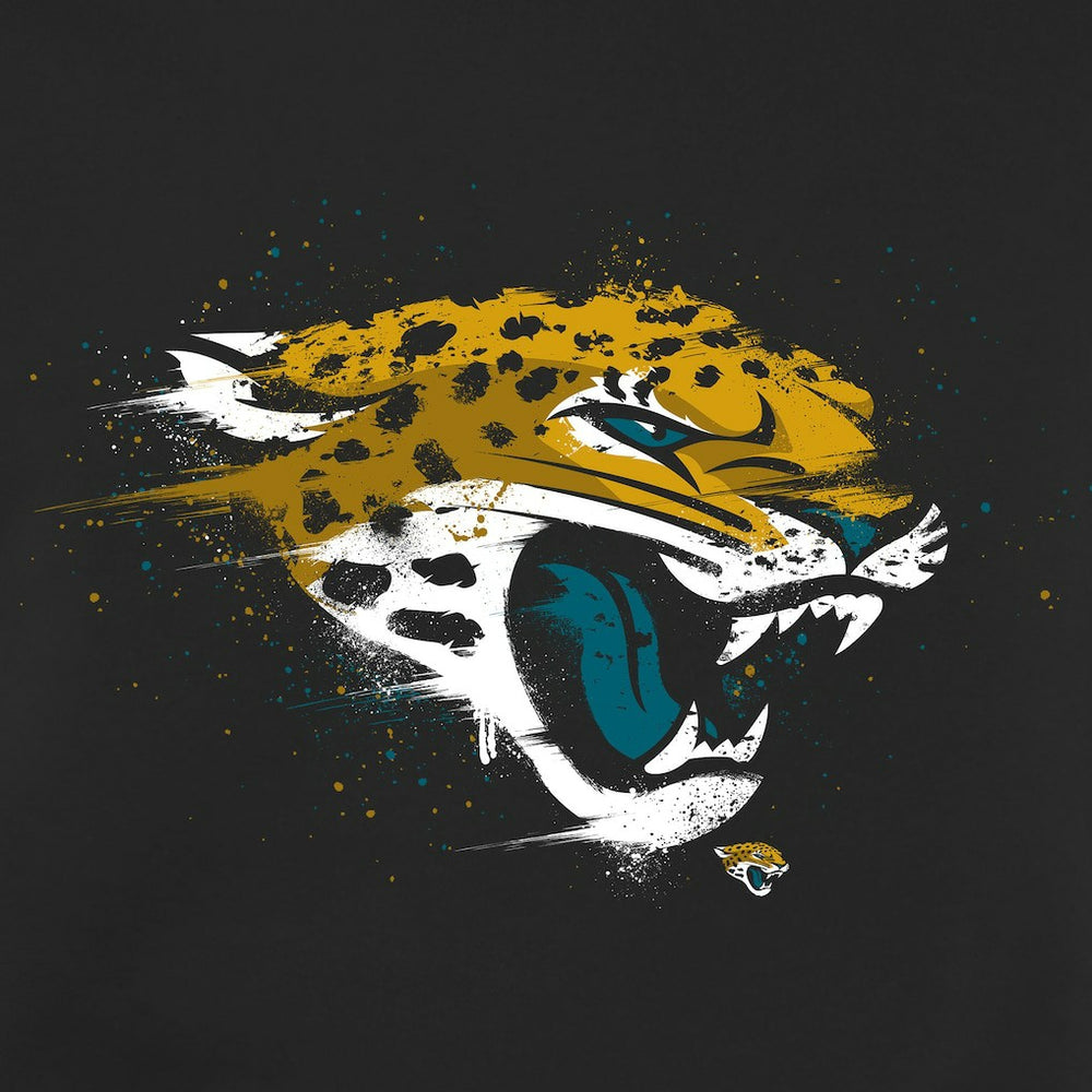 Jacksonville Jaguars Splatter Logo Pullover Hoodie - Black - NFL