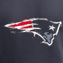 New England Patriots Splatter Logo Pullover Hoodie - Navy - NFL