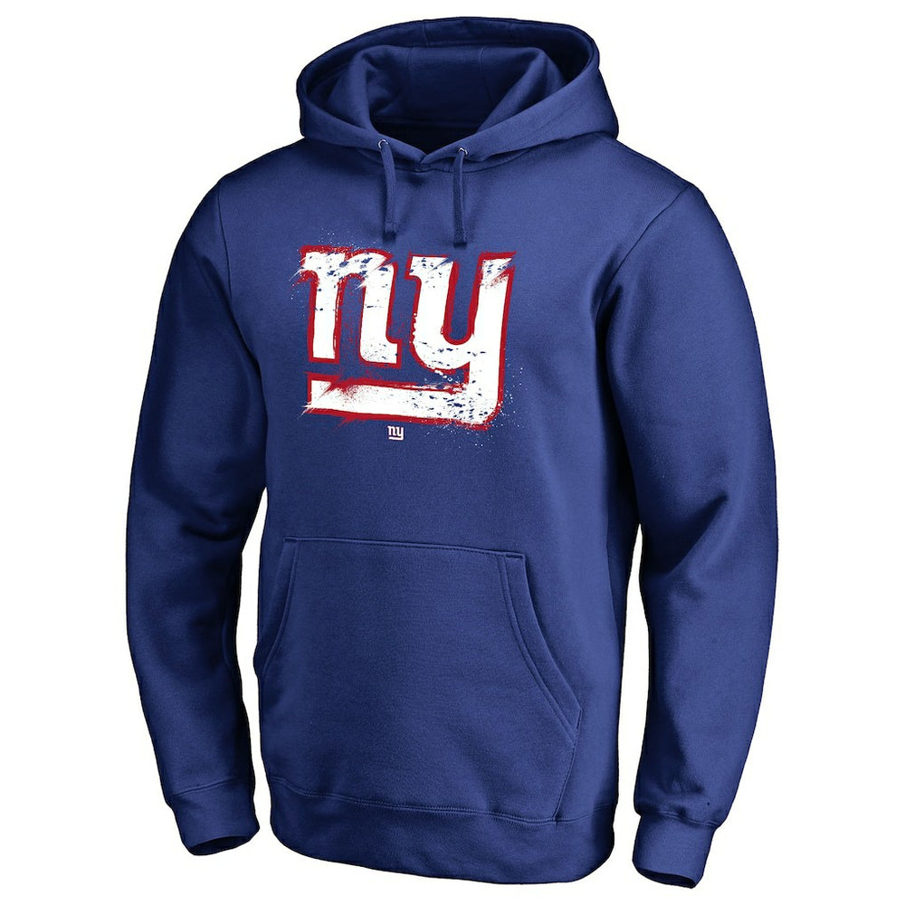 New York Giants Splatter Logo Pullover Hoodie - Royal - NFL