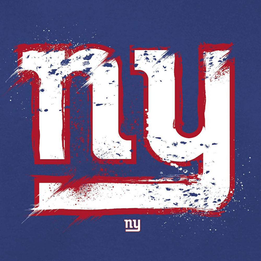 New York Giants Splatter Logo Pullover Hoodie - Royal - NFL