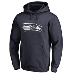Seattle Seahawks Splatter Logo Pullover Hoodie - College Navy - NFL