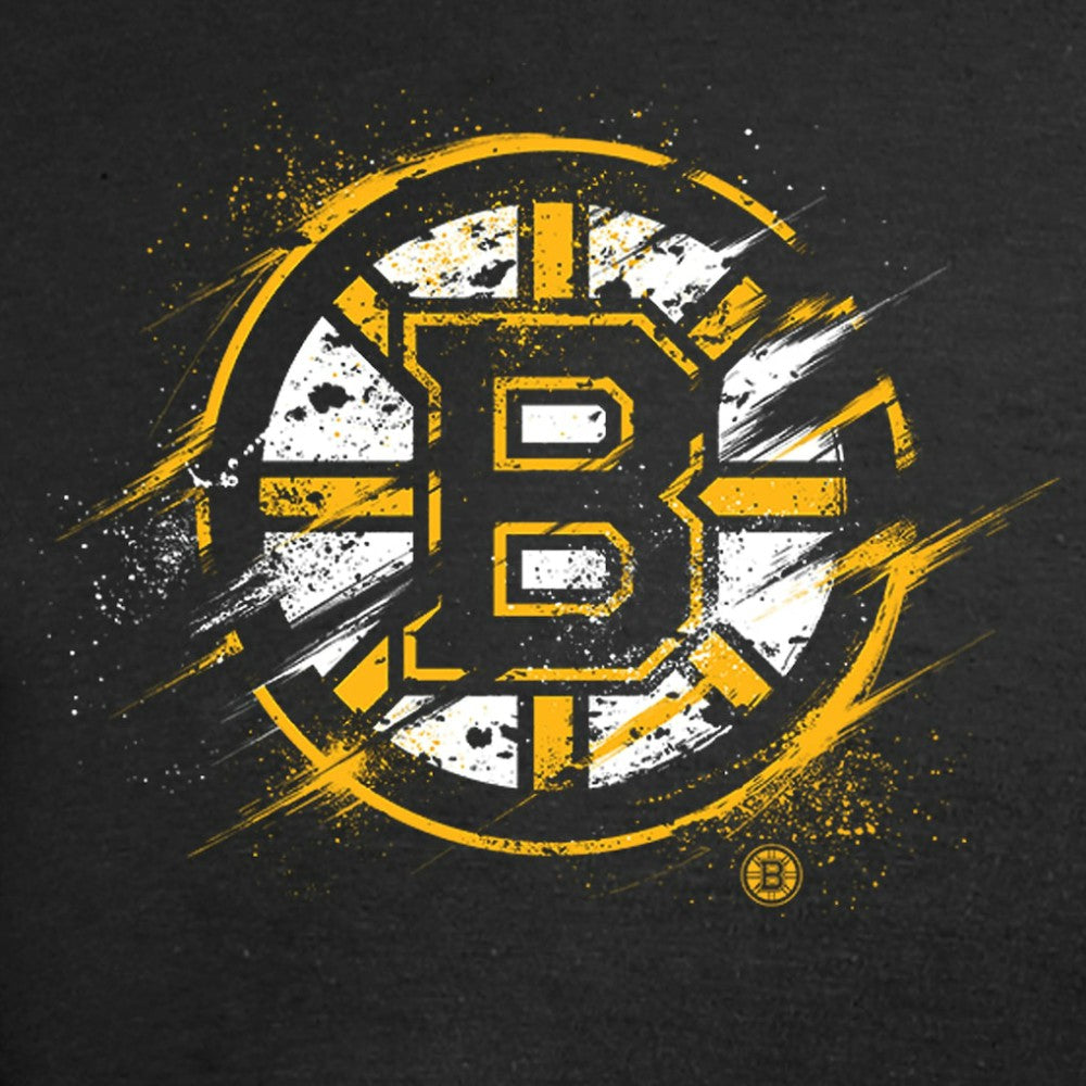 Boston Bruins Splatter Logo T-Shirt - Black | NHL sale