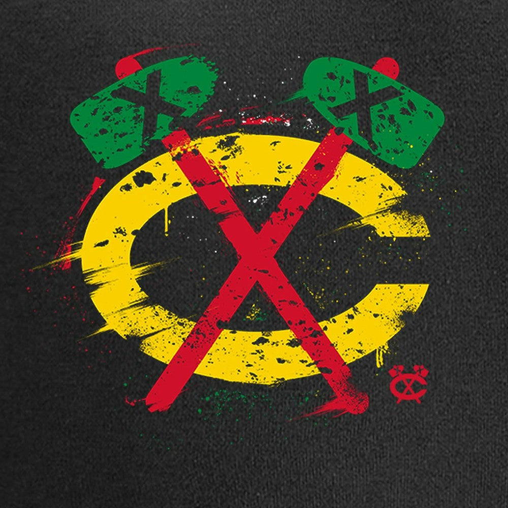 Chicago Blackhawks Splatter Logo T-Shirt - Black | NHL online