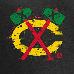 Chicago Blackhawks Splatter Logo T-Shirt - Black | NHL online