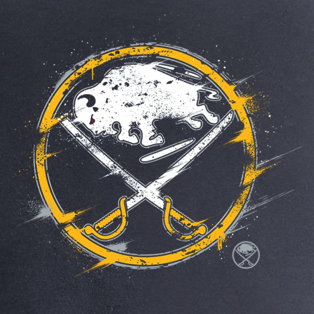 Buffalo Sabres Women's Splatter Logo V-Neck T-Shirt - Navy | NHL online