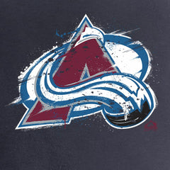 Colorado Avalanche Women's Splatter Logo V-Neck T-Shirt - Navy | NHL discount