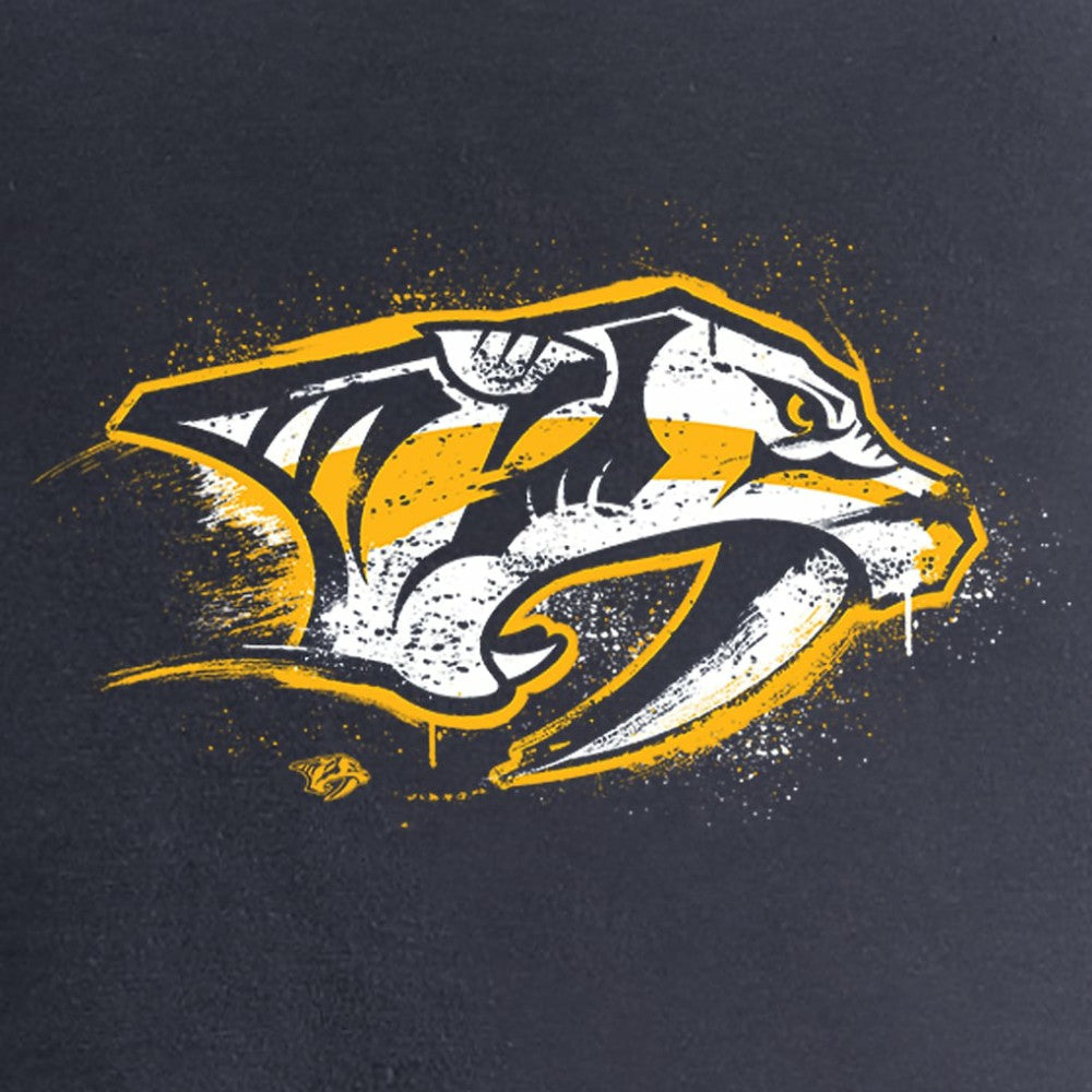 Nashville Predators Women's Splatter Logo V-Neck T-Shirt - Navy | NHL on sale