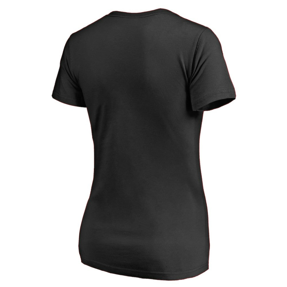 Pittsburgh Penguins Women's Splatter Logo V-Neck T-Shirt - Black | NHL on sale