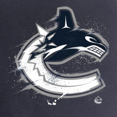 Vancouver Canucks Women's Splatter Logo V-Neck T-Shirt - Navy | NHL sale