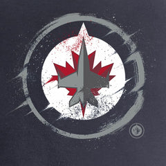 Winnipeg Jets Women's Splatter Logo V-Neck T-Shirt - Navy | NHL on sale