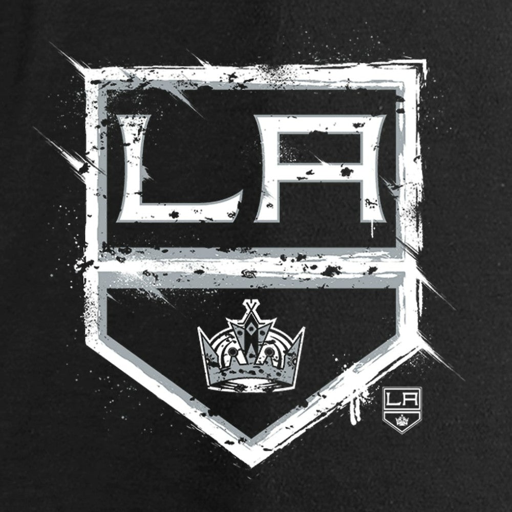 Los Angeles Kings Women's Splatter Logo V-Neck Long Sleeve T-Shirt - Black | NHL Lifestyle