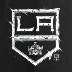 Los Angeles Kings Women's Splatter Logo V-Neck Long Sleeve T-Shirt - Black | NHL Lifestyle