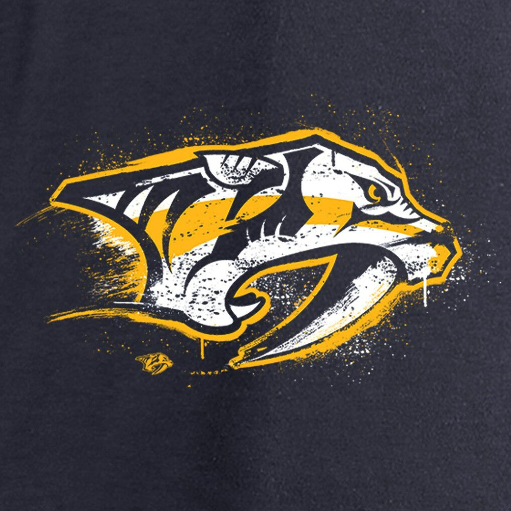 Nashville Predators Women's Splatter Logo V-Neck Long Sleeve T-Shirt - Navy | NHL sale