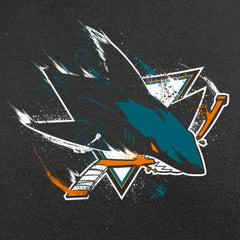 San Jose Sharks Splatter Logo Long Sleeve T-Shirt - Black | NHL on sale