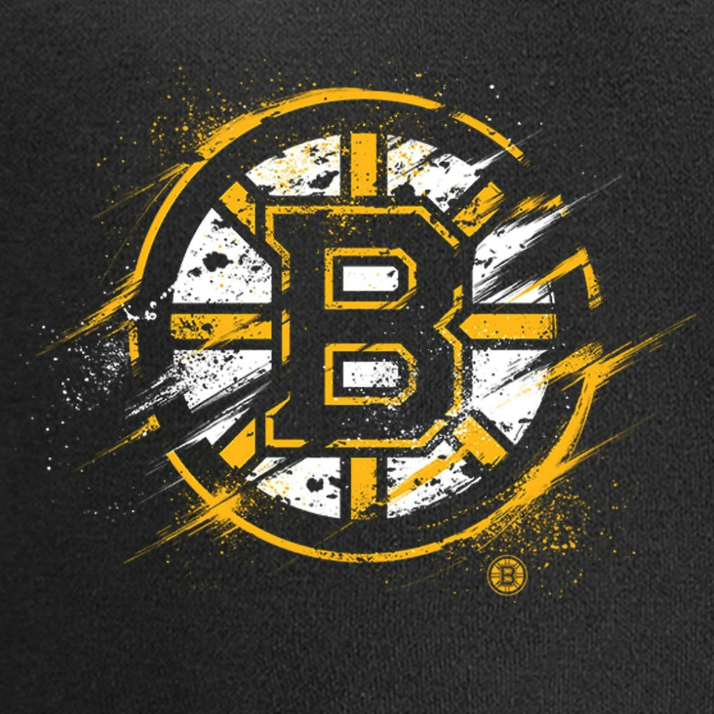 Boston Bruins Splatter Logo Pullover Hoodie - Black | NHL discount