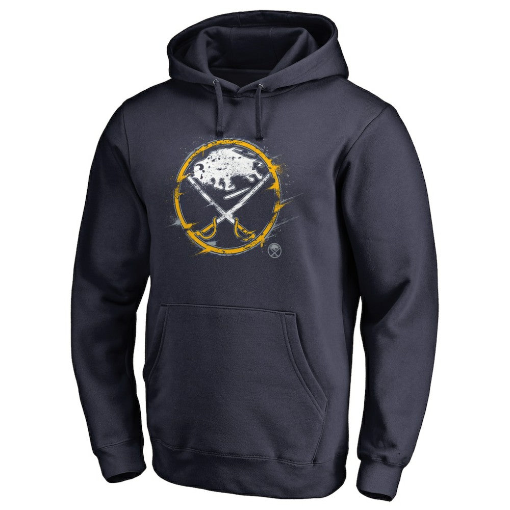 Buffalo Sabres Splatter Logo Pullover Hoodie - Navy | NHL online