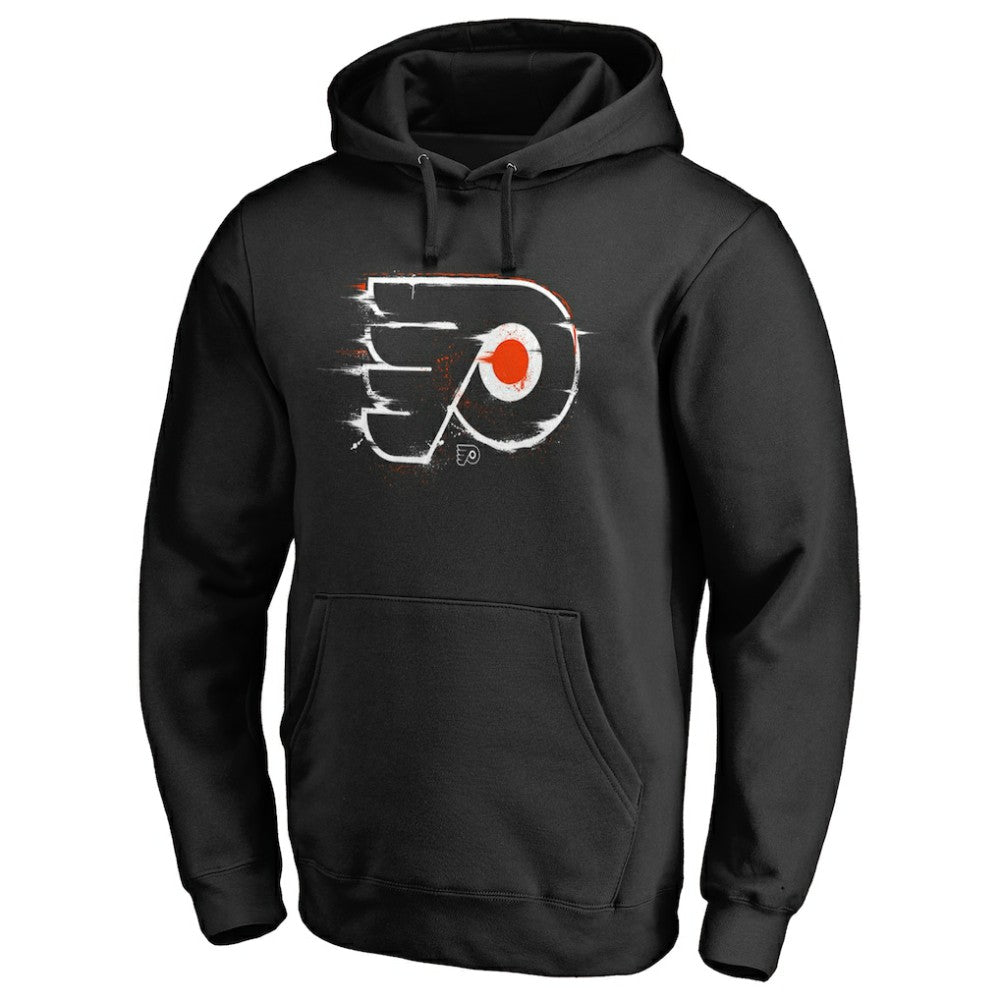 Philadelphia Flyers Splatter Logo Pullover Hoodie - Black | NHL sale