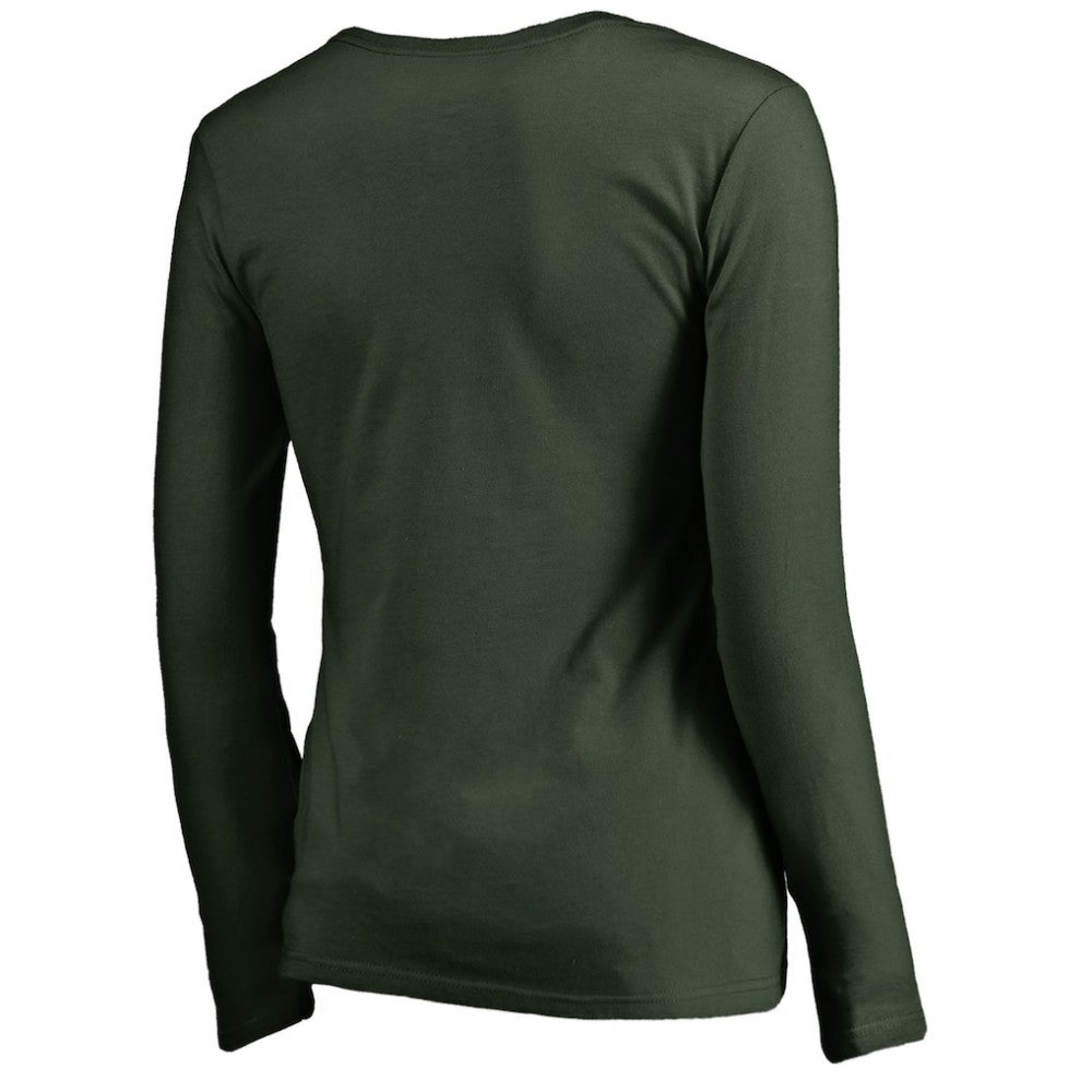 Athletics Women's Splatter Logo Long Sleeve V-Neck T-Shirt Outlet