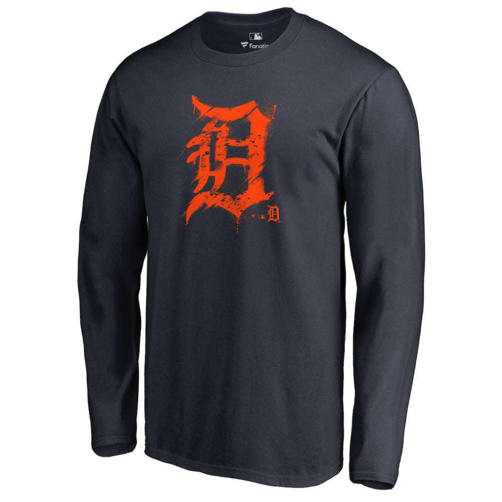Detroit Tigers Splatter Logo Long Sleeve T-Shirt for sale