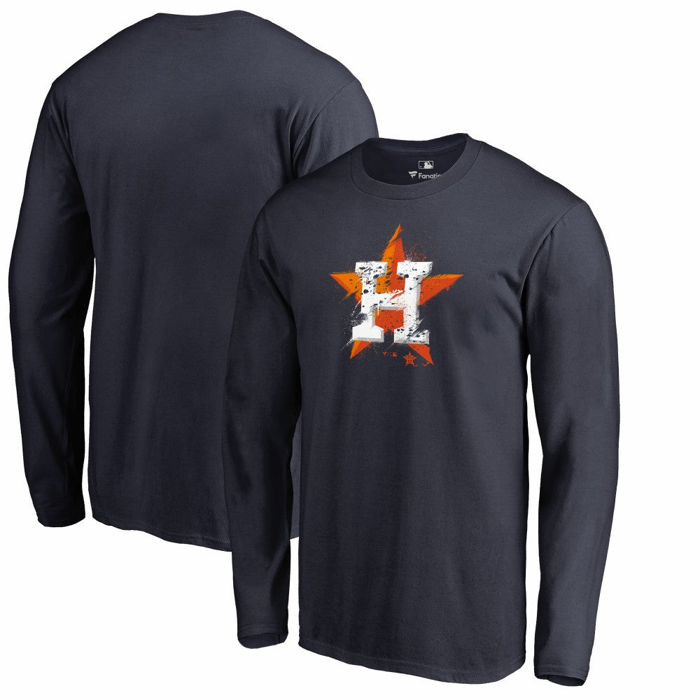 Houston Astros Splatter Logo Long Sleeve T-Shirt Online