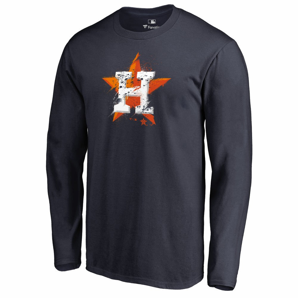 Houston Astros Splatter Logo Long Sleeve T-Shirt Online