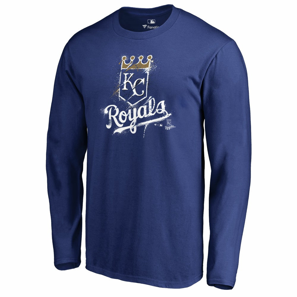 Kansas City Royals Splatter Logo Long Sleeve T-Shirt for sale