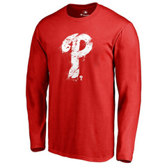 Philadelphia Phillies Splatter Logo Long Sleeve T-Shirt Discount