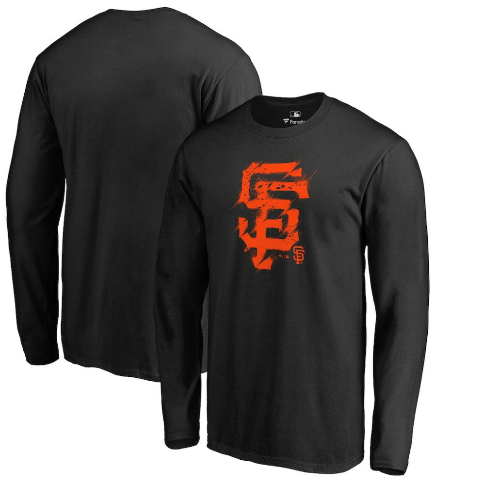San Francisco Giants Splatter Logo Long Sleeve T-Shirt Discount