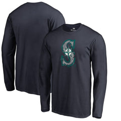 Seattle Mariners Splatter Logo Long Sleeve T-Shirt Near Me