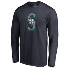 Seattle Mariners Splatter Logo Long Sleeve T-Shirt Near Me