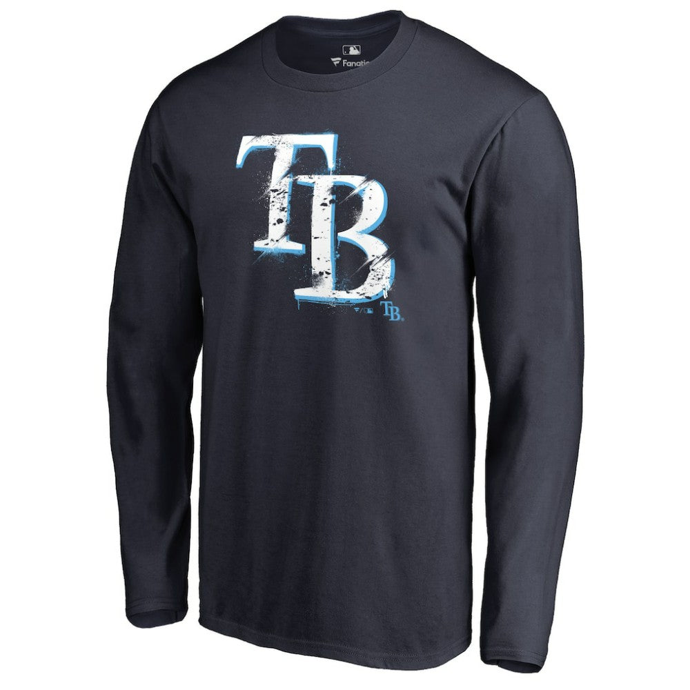 Tampa Bay Rays Splatter Logo Long Sleeve T-Shirt Online