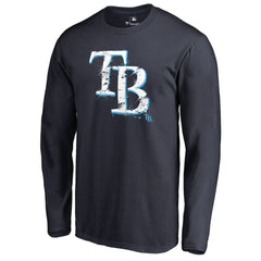 Tampa Bay Rays Splatter Logo Long Sleeve T-Shirt Online