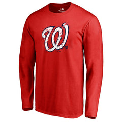 Washington Nationals Splatter Logo Long Sleeve T-Shirt Near Me