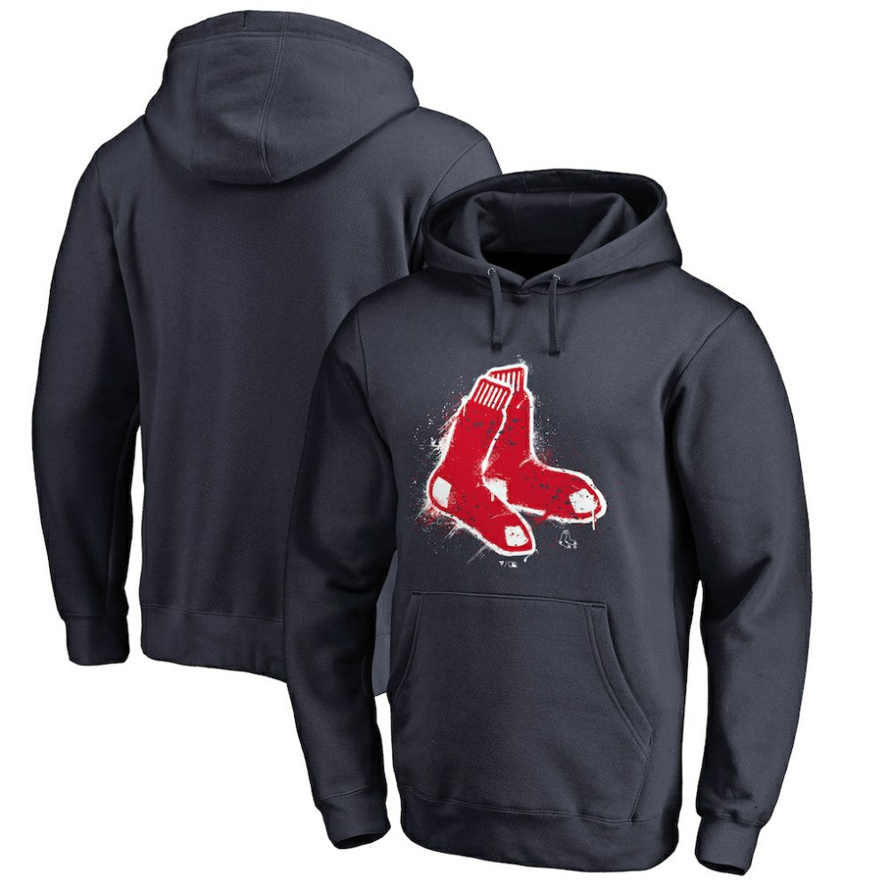 Boston Red Sox Splatter Logo Pullover Hoodie Near Me