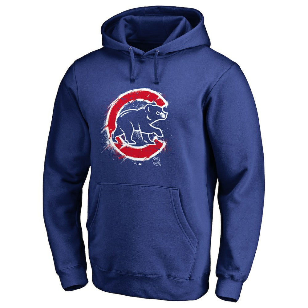 Chicago Cubs Splatter Logo Pullover Hoodie for sale
