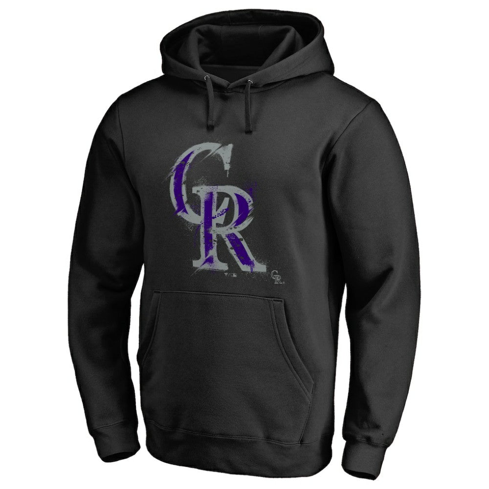 Colorado Rockies Splatter Logo Pullover Hoodie for sale