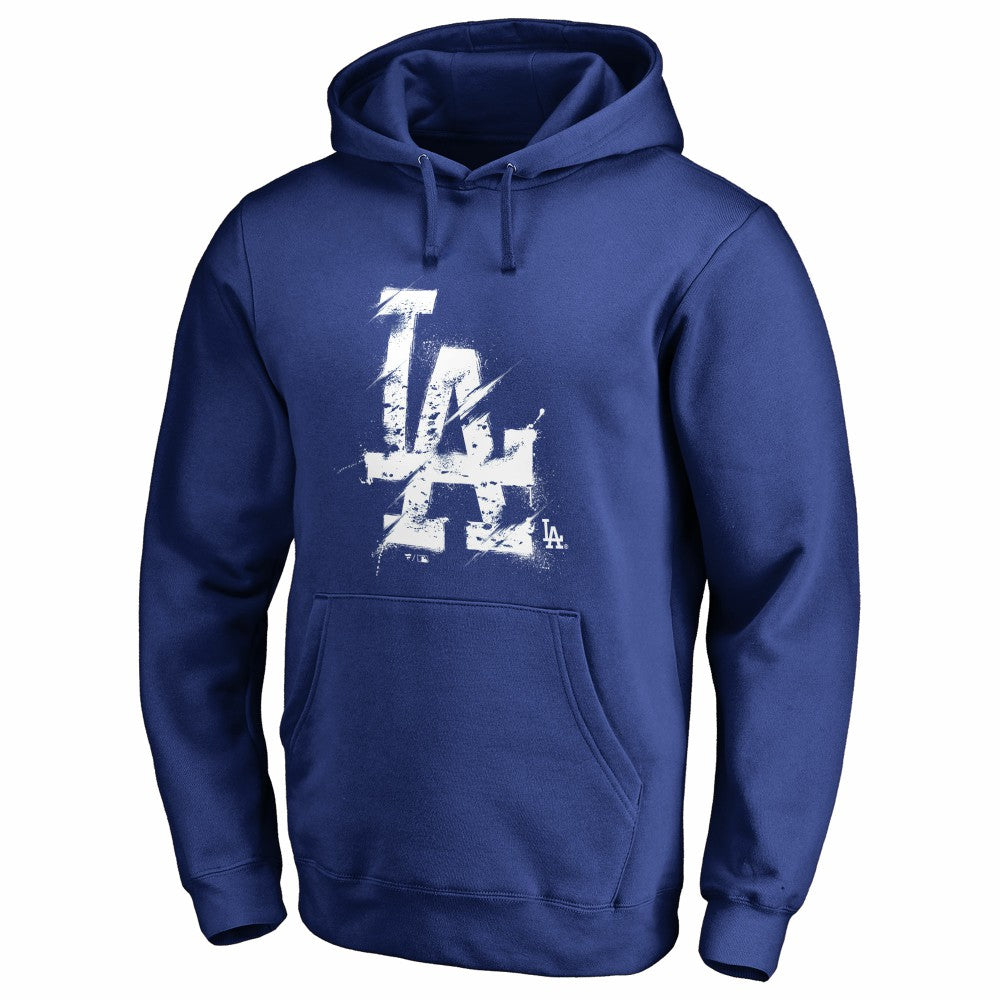 Los Angeles Dodgers Splatter Logo Pullover Hoodie Discount