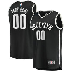 Fanatics Brooklyn Nets Fast Break Custom Replica Jersey Black Icon Edition