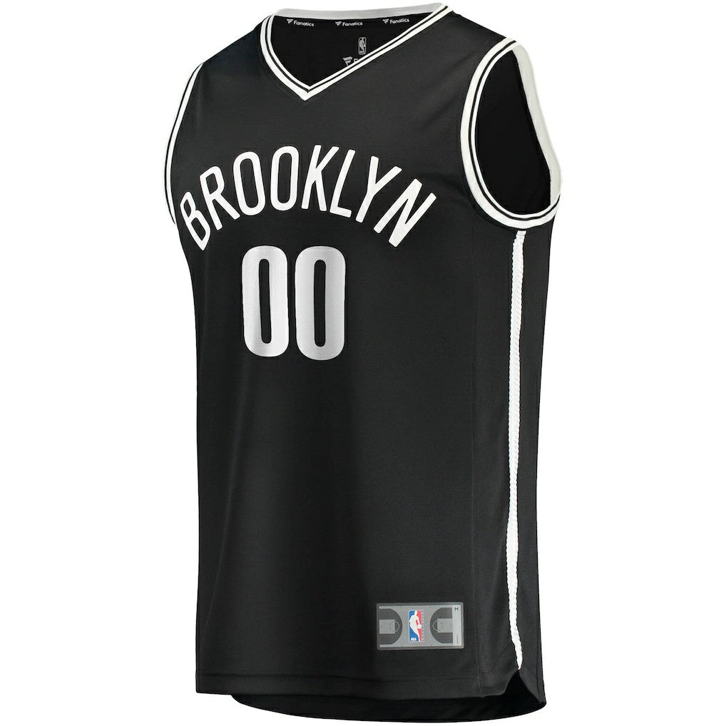 Fanatics Brooklyn Nets Fast Break Custom Replica Jersey Black Icon Edition