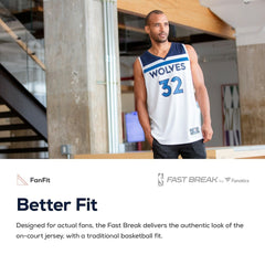 Fanatics Minnesota Timberwolves Fast Break Custom Replica Jersey Navy Icon Edition