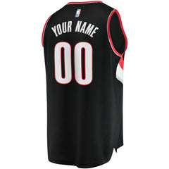 Fanatics Portland Trail Blazers Fast Break Custom Replica Jersey Black Icon Edition